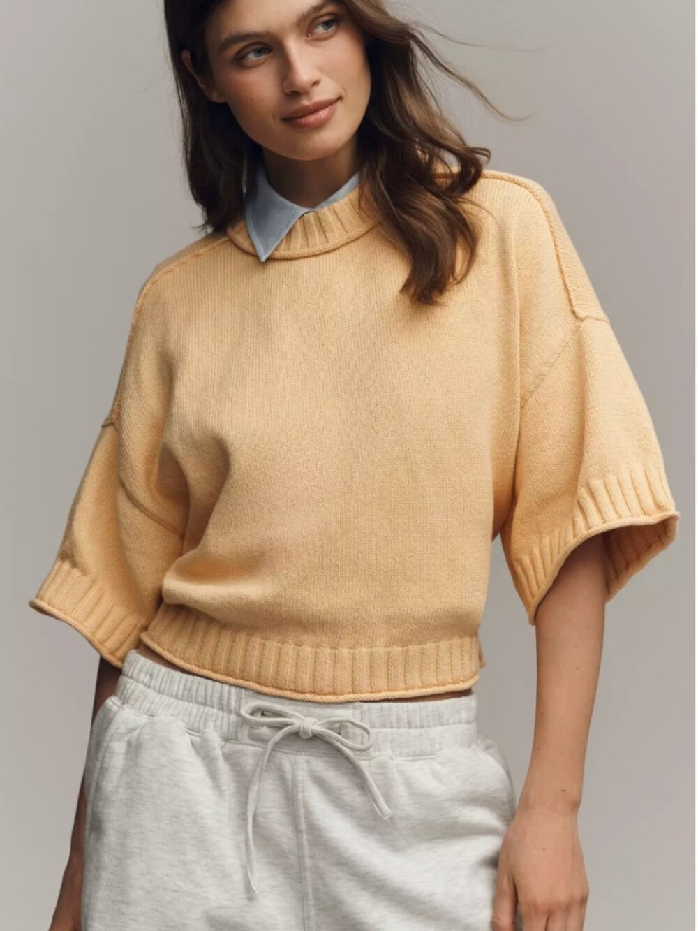 by anthropologie goldie 100% cotton sweater